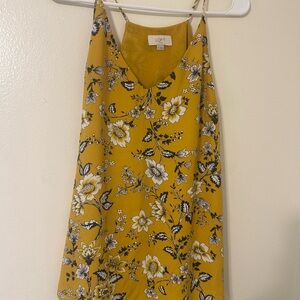 LOFT Mustard Floral Camisole